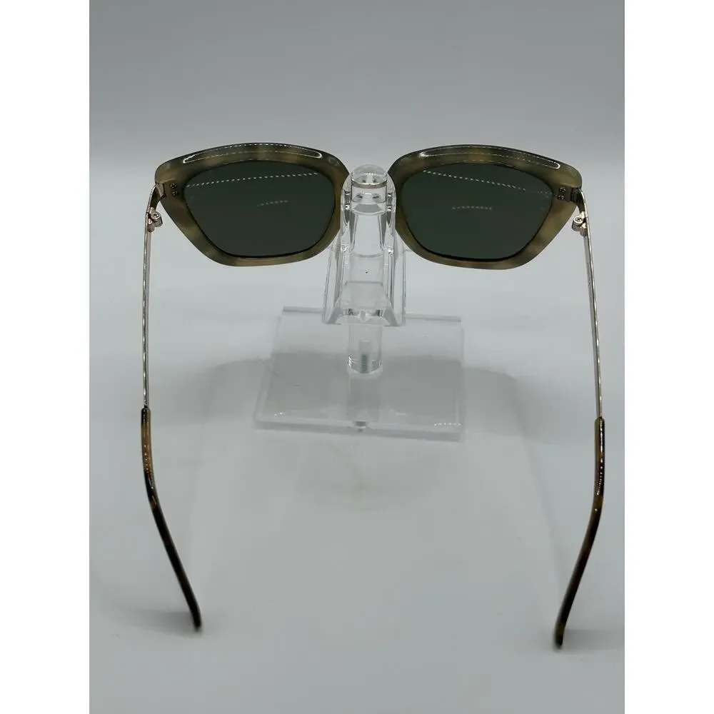 Ann Taylor Cat Eye Sunglasses Tortoise Gold Green Lenses Women 53-20-135
